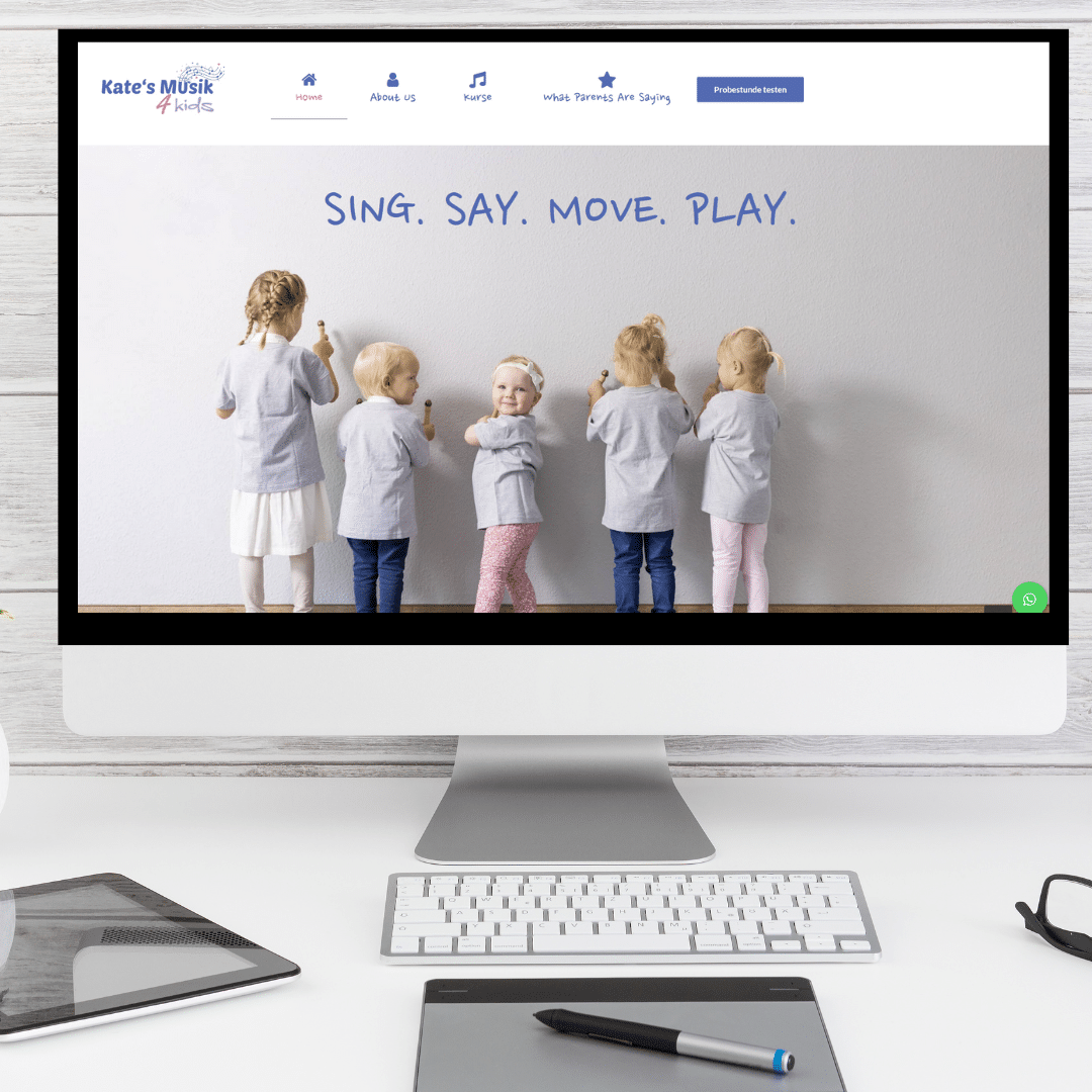Grafik von einem Monitor mit dem Layout der Website