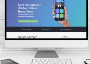 Grafik eines Monitors inklusive Webdesign
